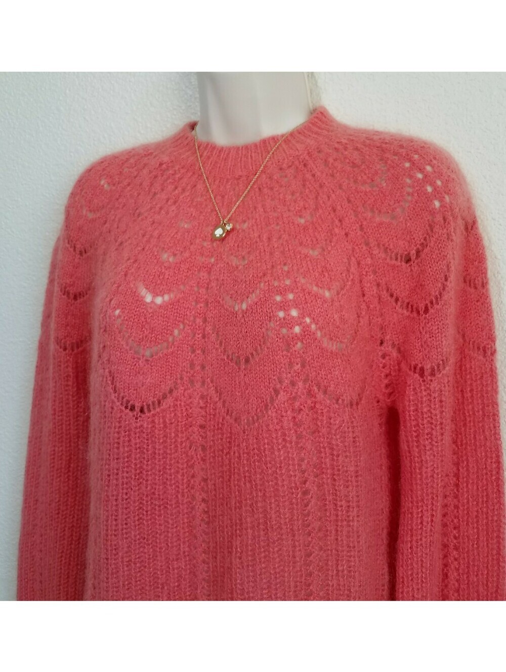 Sezane Paulin Jumper Sweater in Coral - Picture 4 of 10